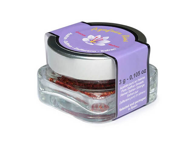 استفاده از رنگ های جذاب در ظرف شیشه ای زعفران اسپانیایی | شرکت صدف پک
